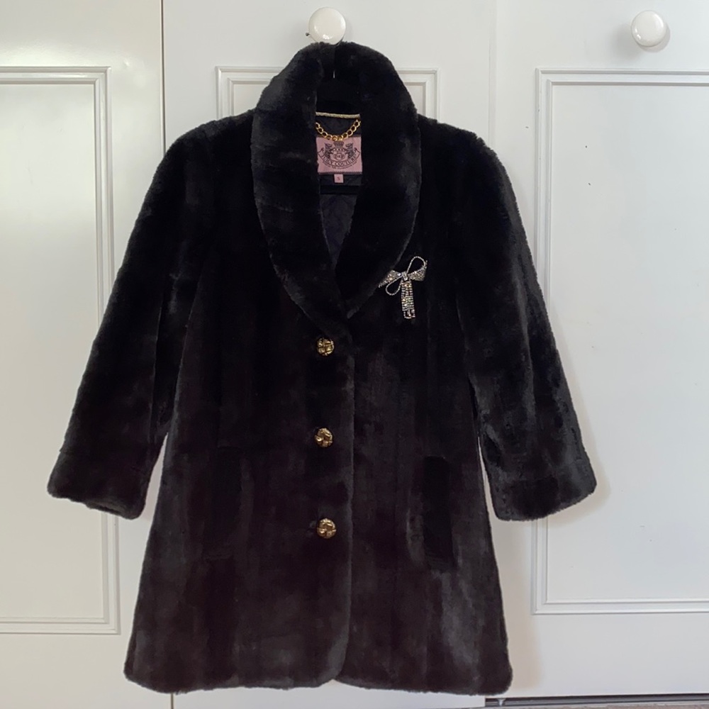 Juicy Couture faux fur coat size S